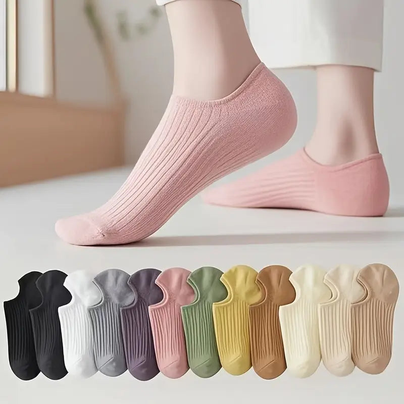 🧦Paires de 12 Chaussettes Confort Ankle – Douces, Colorées et Parfaites au Quotidien