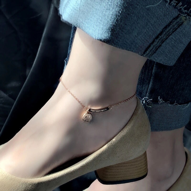 Bracelet de cheville Smiley