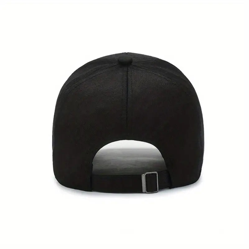 Casquette Noire Minimaliste avec Feuille Dorée – Élégance et Confort