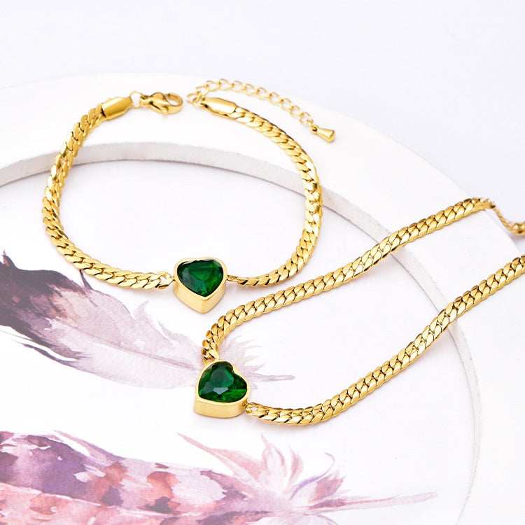 ENSSEMBLE COLLIER& BRACELET CELIA