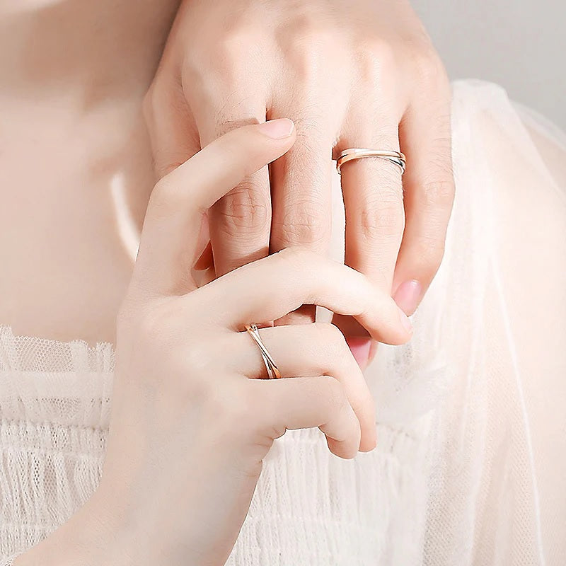 BAGUE COUPLE SYMÉTRIE