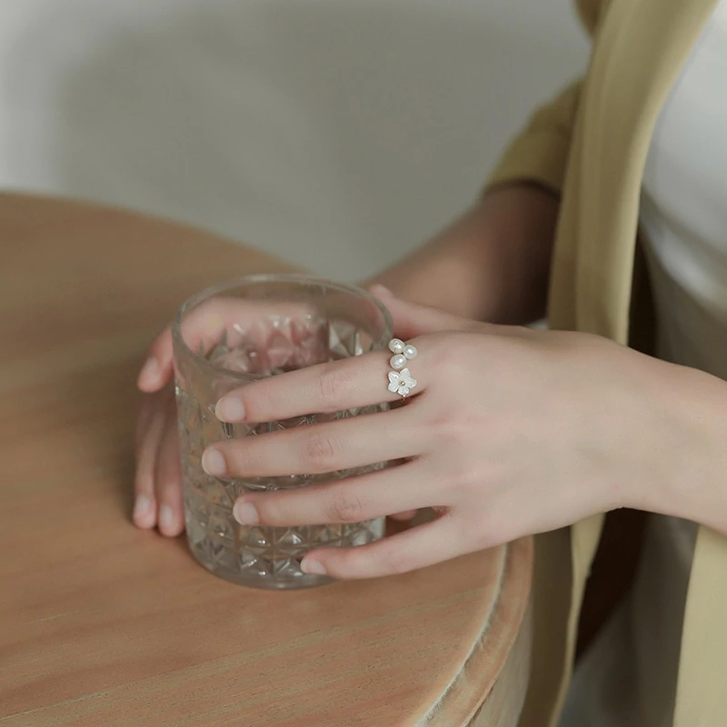 Bague Fleur Blanche 'Full Bloom'