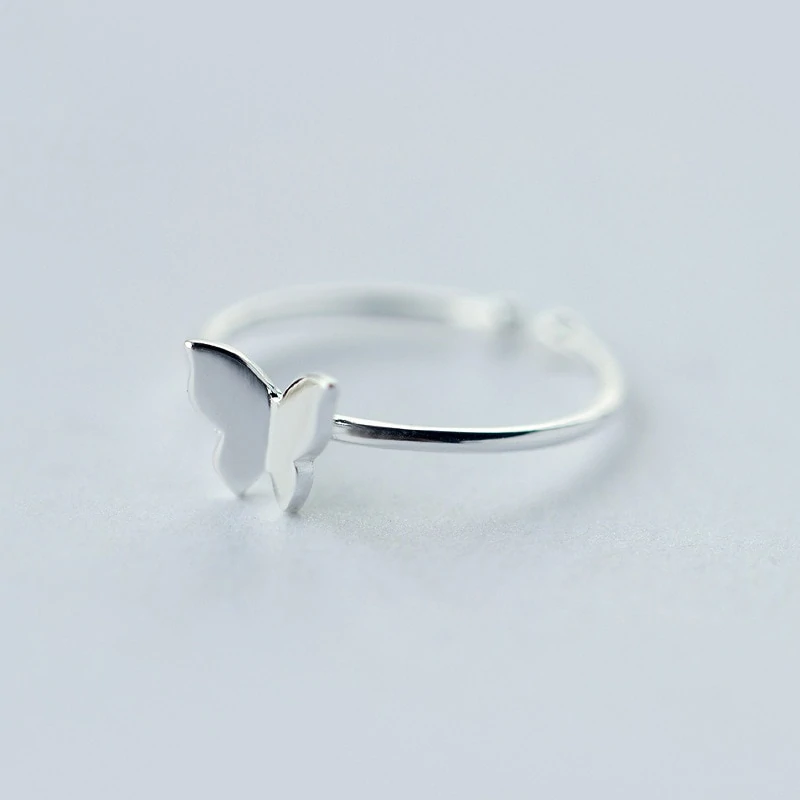 Bague papillon en argent
