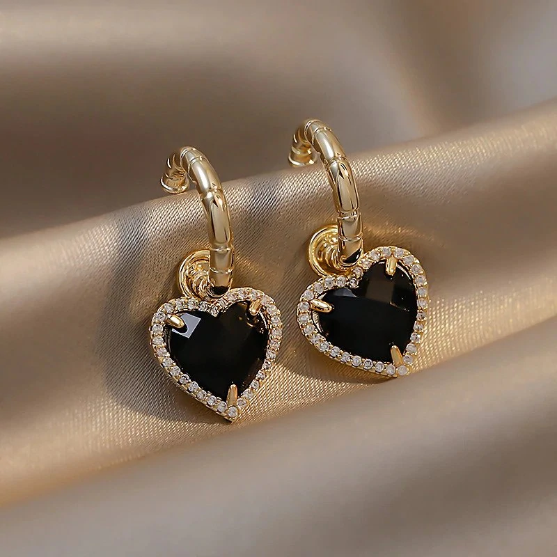 Boucles d'oreilles cœur en cristal 'Tainted Love'
