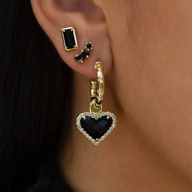 Boucles d'oreilles cœur en cristal 'Tainted Love'