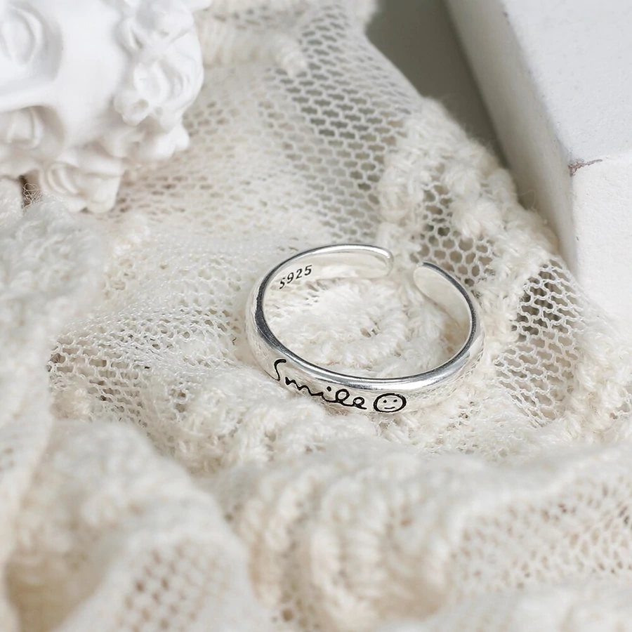 Bague Sourire en Argent Sterling 925