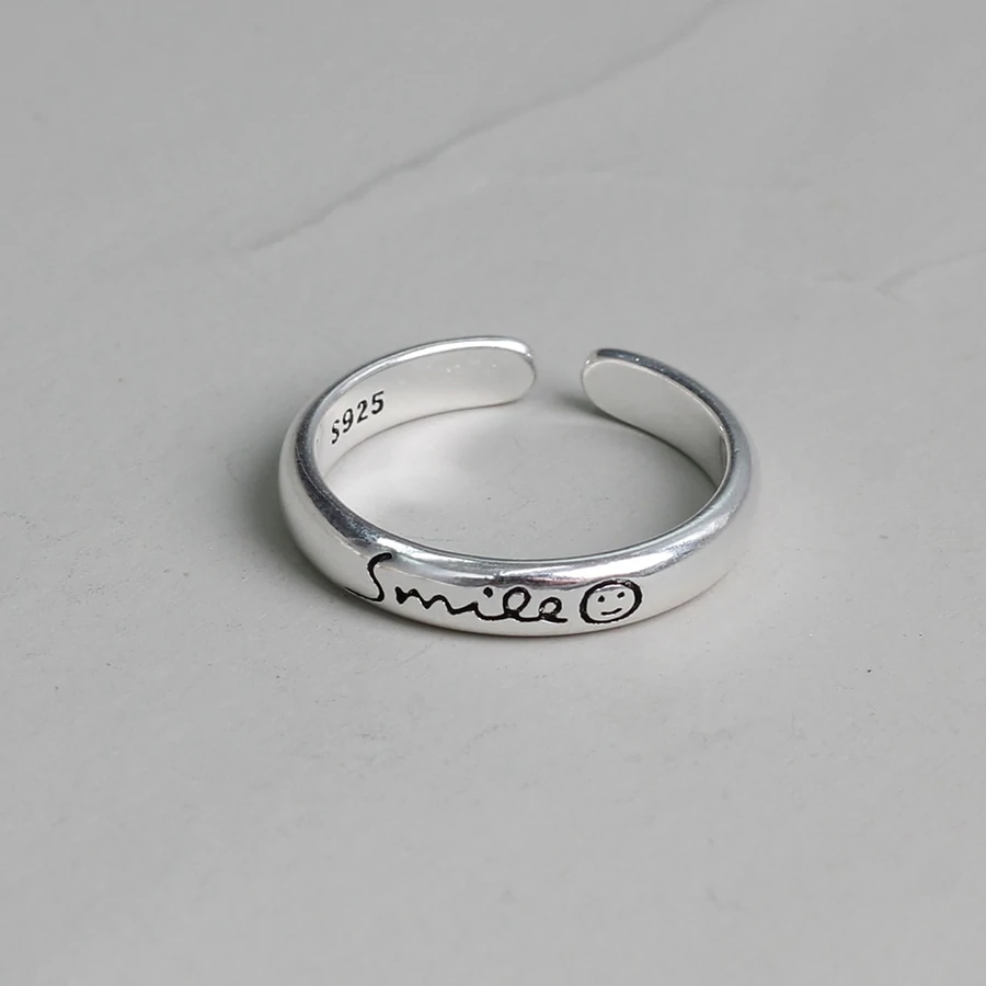 Bague Sourire en Argent Sterling 925
