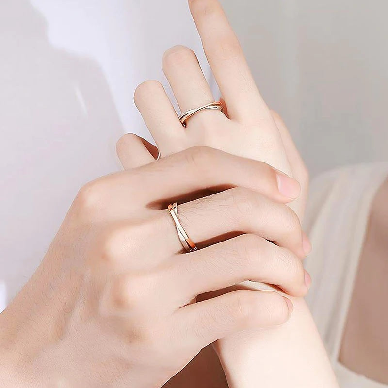 BAGUE COUPLE SYMÉTRIE