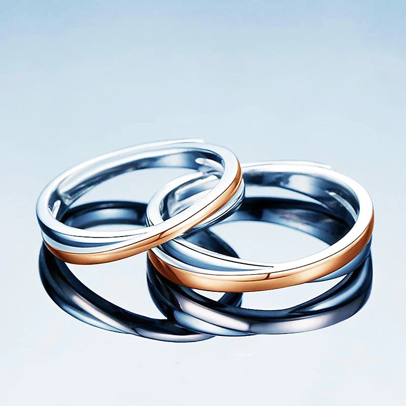 BAGUE COUPLE SYMÉTRIE