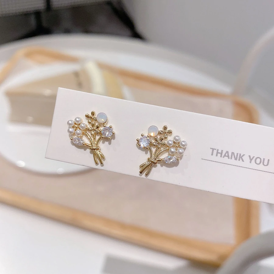 Boucles d'oreilles bouquet de fleurs
