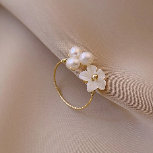 Bague Fleur Blanche 'Full Bloom'