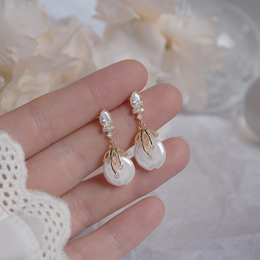 Boucles D'oreilles Allure Cristal & Perle
