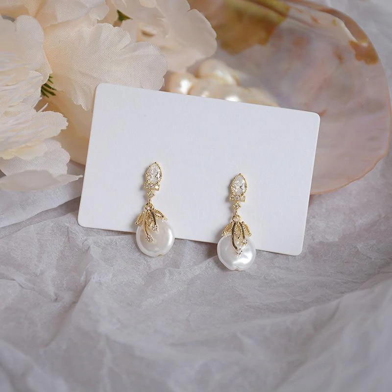 Boucles D'oreilles Allure Cristal & Perle