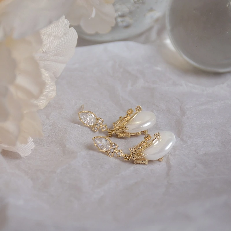 Boucles D'oreilles Allure Cristal & Perle