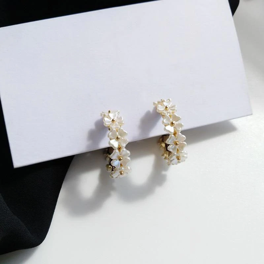 Boucles D'oreilles Fleur De Nacre