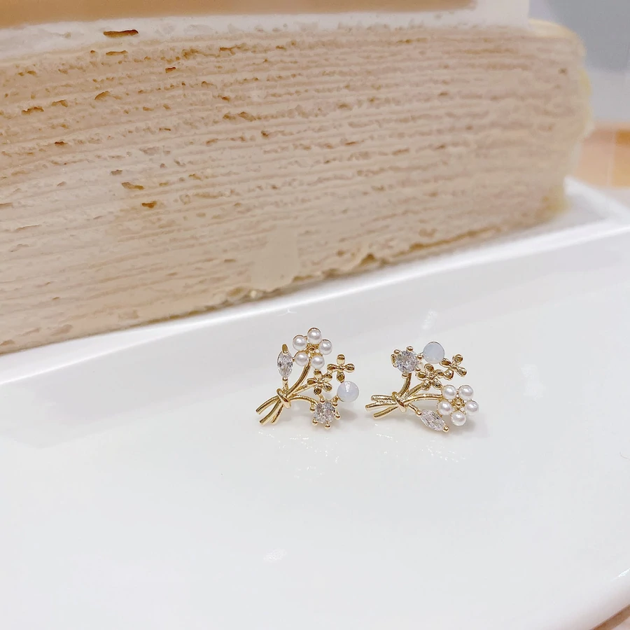 Boucles d'oreilles bouquet de fleurs