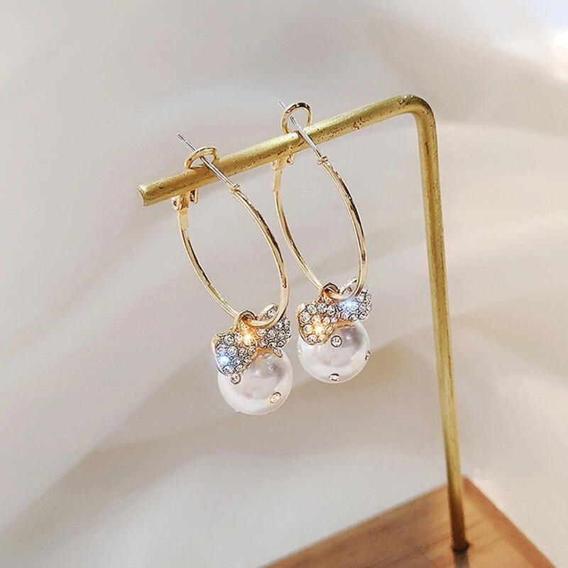 Boucles d'oreilles créoles en perles « Cherish You »