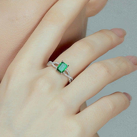 Bague Nymphéa émeraude, Diamants de laboratoire