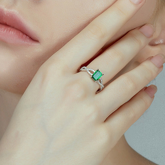 Bague Nymphéa émeraude, Diamants de laboratoire