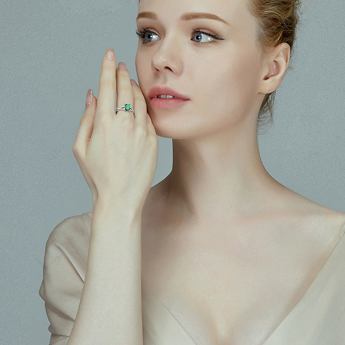 Bague Nymphéa émeraude, Diamants de laboratoire